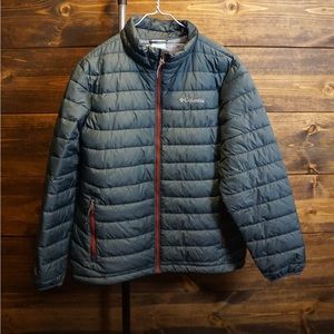 Men’s Blue Columbia Jacket w/ Red Accents